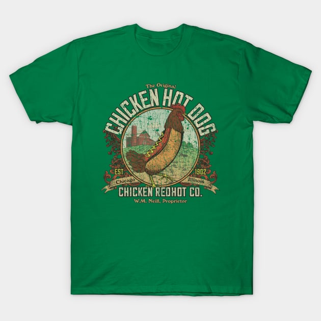 The Original Chicken Hot Dog 1902 T-Shirt by JCD666